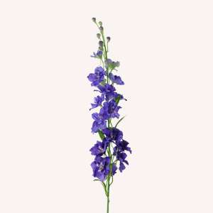 En elegant Riddarsporre blå Delphinium, Konstgjord riddarsporre 80 cm hög med naturligt utseende och känsla. Detaljerad utformning med realistiskt bladverk. 