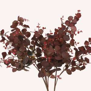 En elegant Eucalyptus snittgrönt vinröd, Konstgjord eucalyptus snittgrönt 70 cm hög med naturligt utseende och känsla. Detaljerad utformning med realistiskt bladverk. 