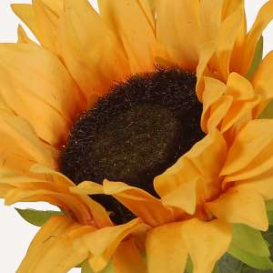 En elegant Solros gul Helios, Konstgjord solros 61 cm hög med naturligt utseende och känsla. Detaljerad utformning med realistiskt bladverk. 