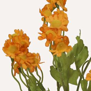 En elegant Tusensköna orange Daisy, Konstgjord tusensköna 53 cm hög med naturligt utseende och känsla. Detaljerad utformning med realistiskt bladverk. 