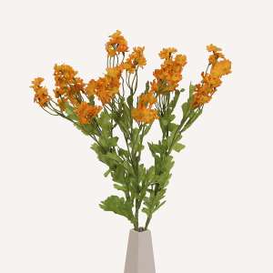 En elegant Tusensköna orange Daisy, Konstgjord tusensköna 53 cm hög med naturligt utseende och känsla. Detaljerad utformning med realistiskt bladverk. 