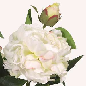 En elegant Rosbukett vit Annie - Ljusets Hjärta, Konstgjord blombukett med 10 blommor och snittgrönt med naturligt utseende och känsla. Detaljerad utformning med realistiskt bladverk. 