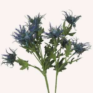 En elegant Tistel blå snittgrönt, Konstgjord tistel snittgrönt 66 cm hög med naturligt utseende och känsla. Detaljerad utformning med realistiskt bladverk. 