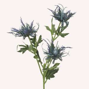 En elegant Tistel blå snittgrönt, Konstgjord tistel snittgrönt 66 cm hög med naturligt utseende och känsla. Detaljerad utformning med realistiskt bladverk. 